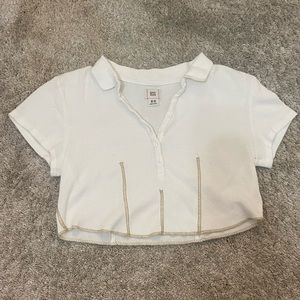 BDG urban outfitters crop polo shirt-size medium